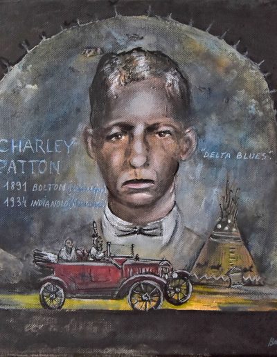 Daniel Barthélémy : Charley Patton, acrylique