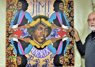Daniel Barthélémy : Jimi Hendrix, acrylique