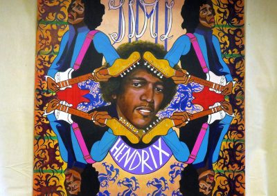 Daniel Barthélémy : Jimi Hendrix, acrylique